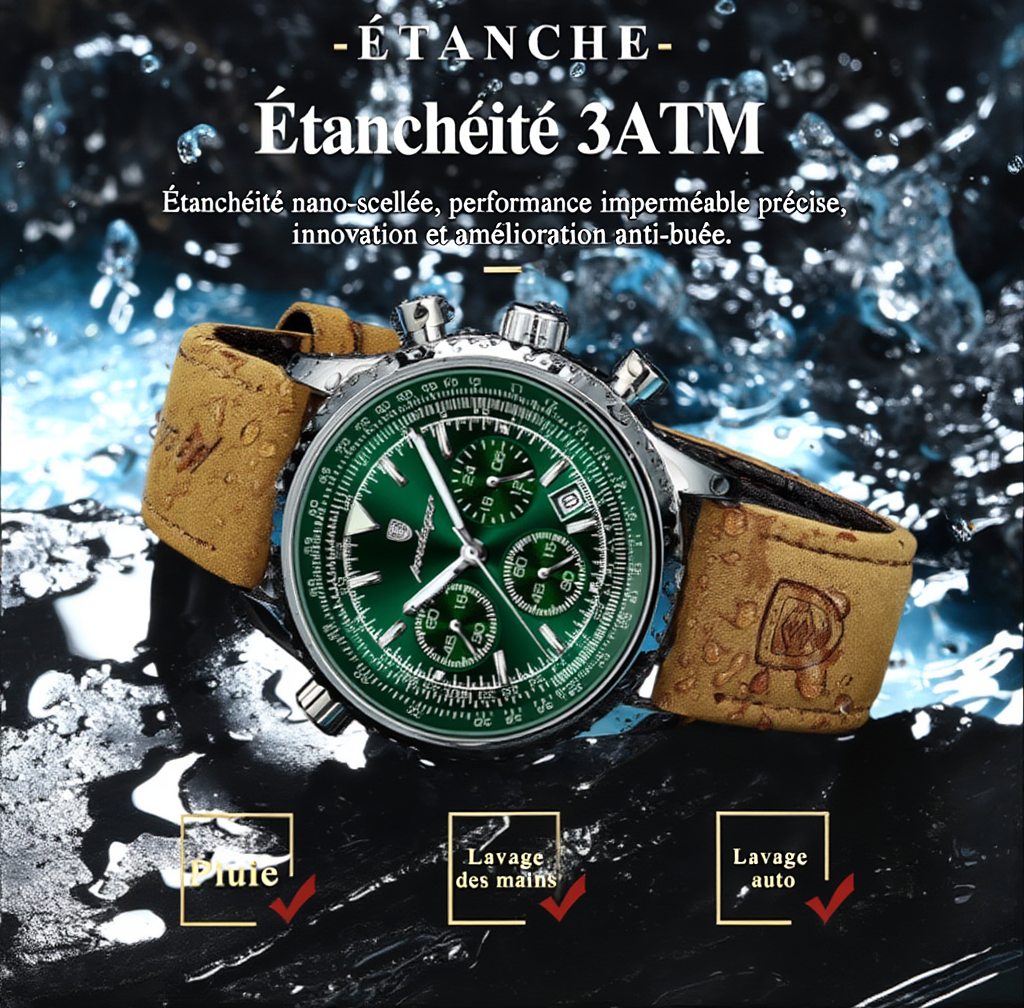 Montre Homme POEDAGAR Cuir